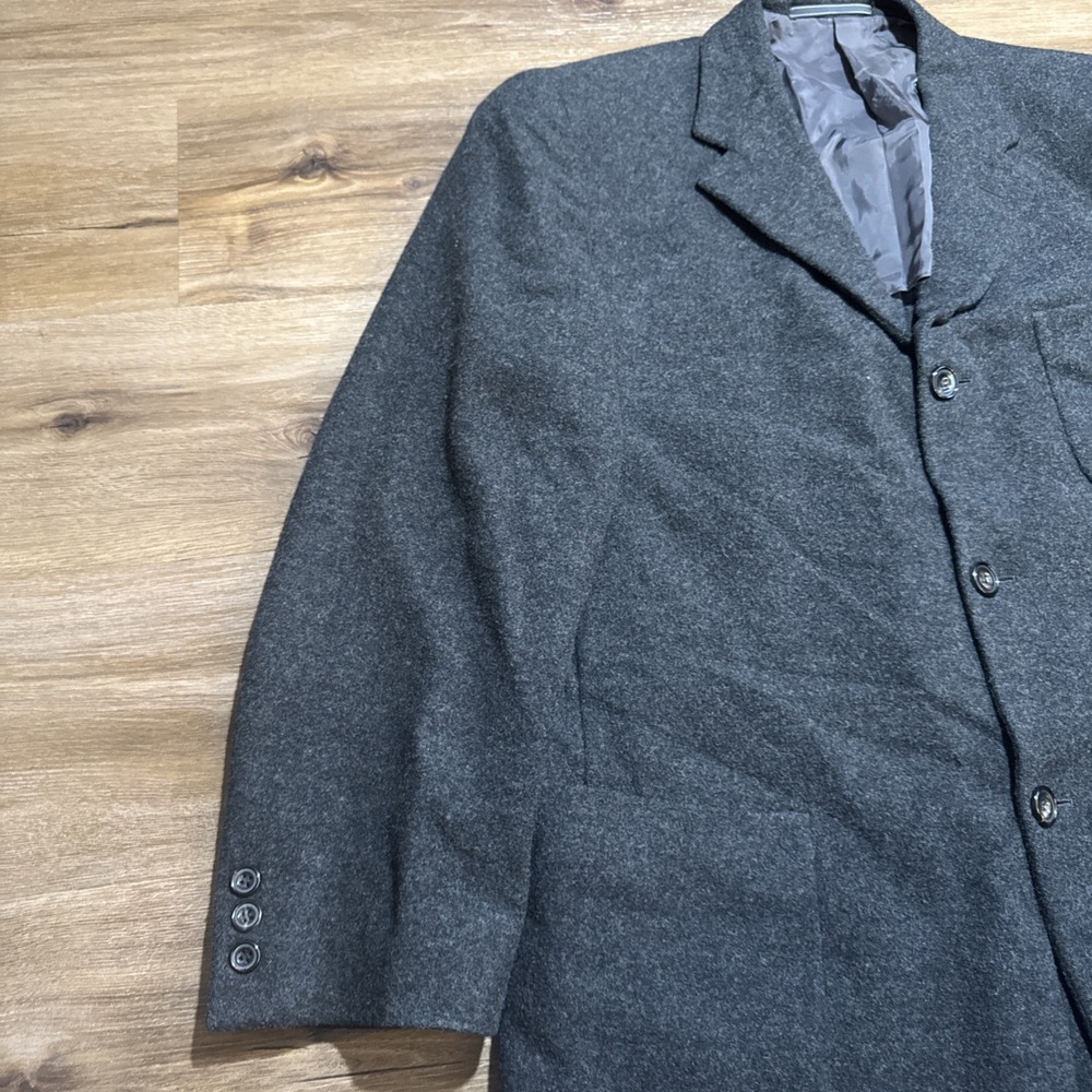 Ermenegildo Zegna Soft Black Gray Wool Cashmere Blazer Suit Coat EU 52R / US 42R - Picture 2 of 16